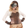 Steampunk maska, strieborná, luxusná